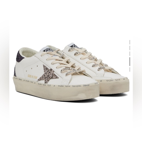 Golden Goose Hi Star Sneaker White purple glitter NIB Auth - Picture 6 of 10